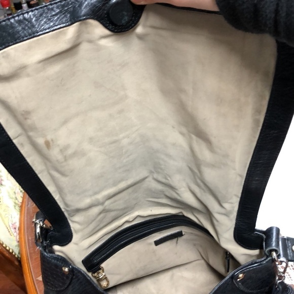 Cole Haan Python Reptile Black Crossbody Purse - Picture 11 of 12